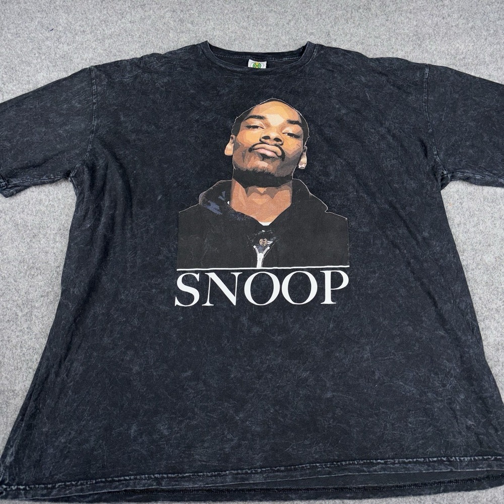 Snoop‎ Dog Shirt Mens 2XL Cross Colours Black Short Sleeve Rap Hip Hop Y2K Style